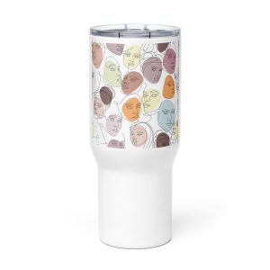 Travel mug with a handle